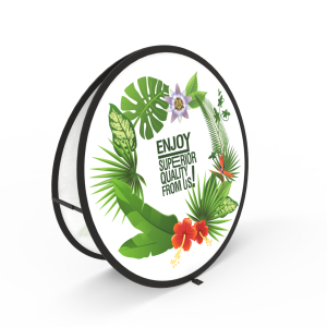 Pop Up A Frame Display Banner Stand - Circle