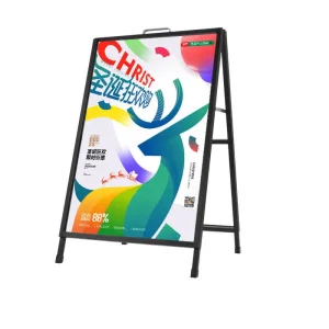 A frame sidewalk poster stand